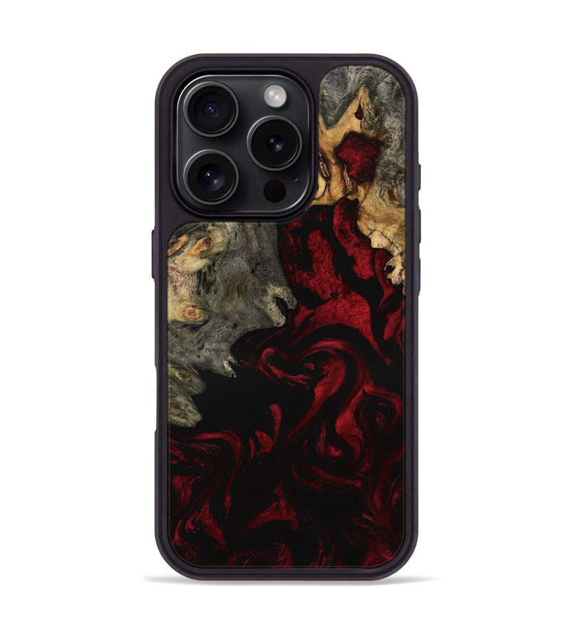 iPhone 16 Pro Wood Phone Case - Adeline (Red, 801868)