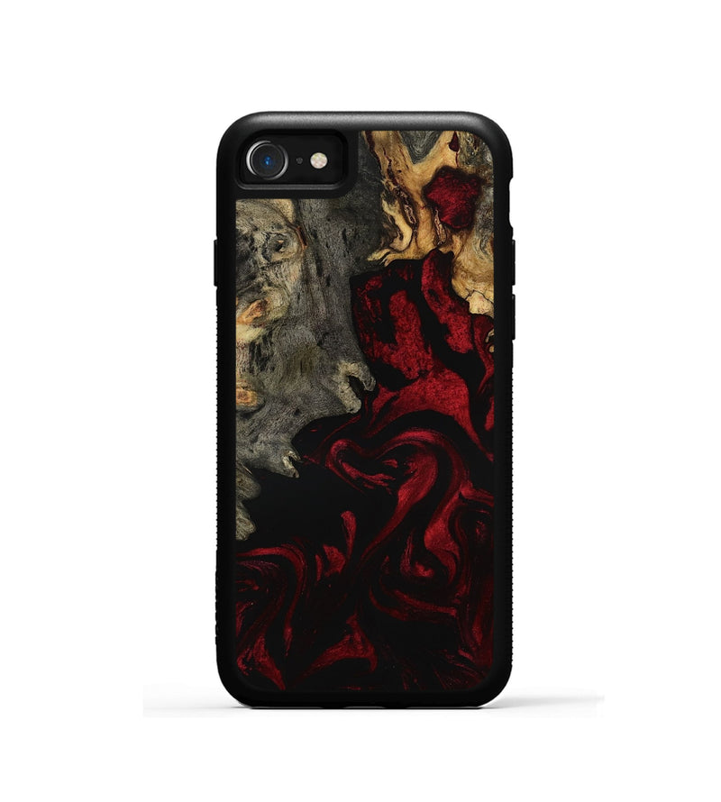 iPhone SE Wood Phone Case - Adeline (Red, 801868)