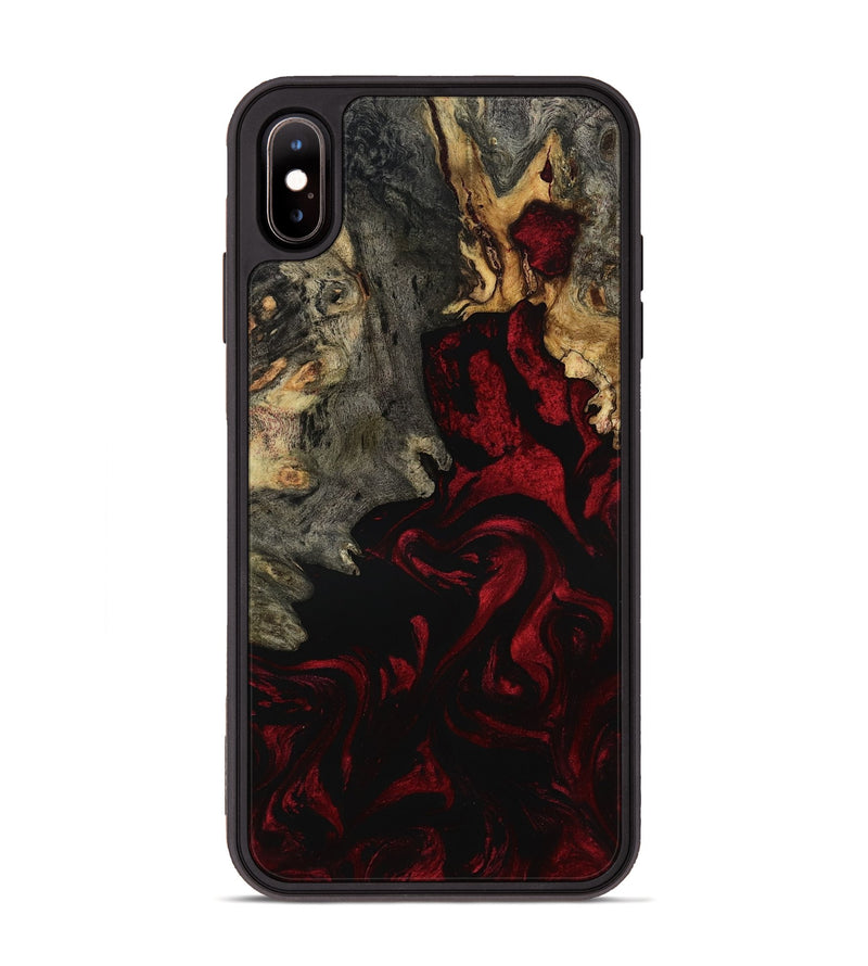 iPhone Xs Max Wood Phone Case - Adeline (Red, 801868)