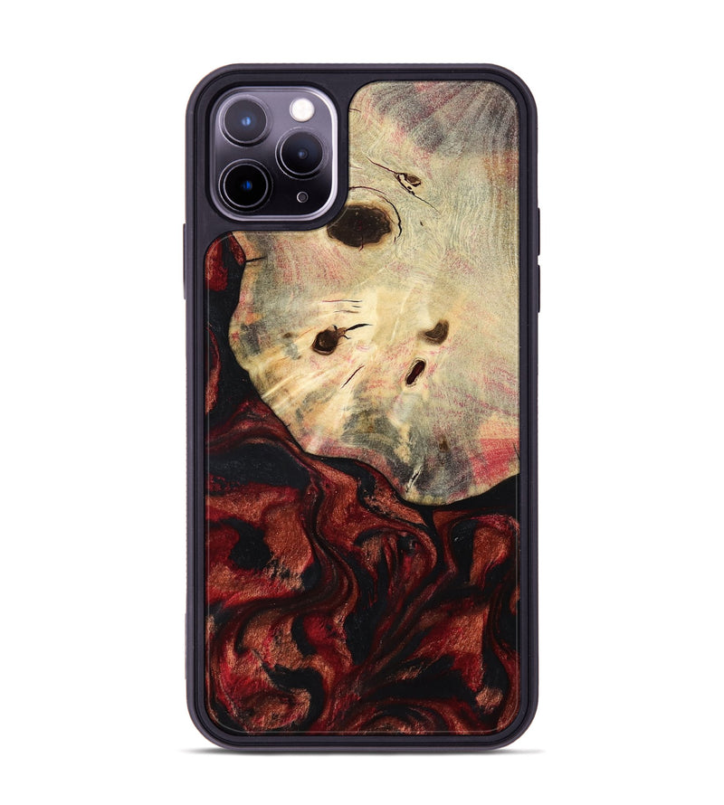 iPhone 11 Pro Max Wood Phone Case - Kason (Red, 801869)