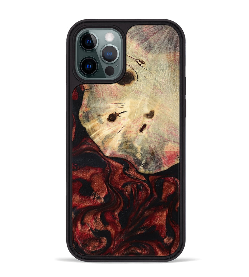 iPhone 12 Pro Max Wood Phone Case - Kason (Red, 801869)