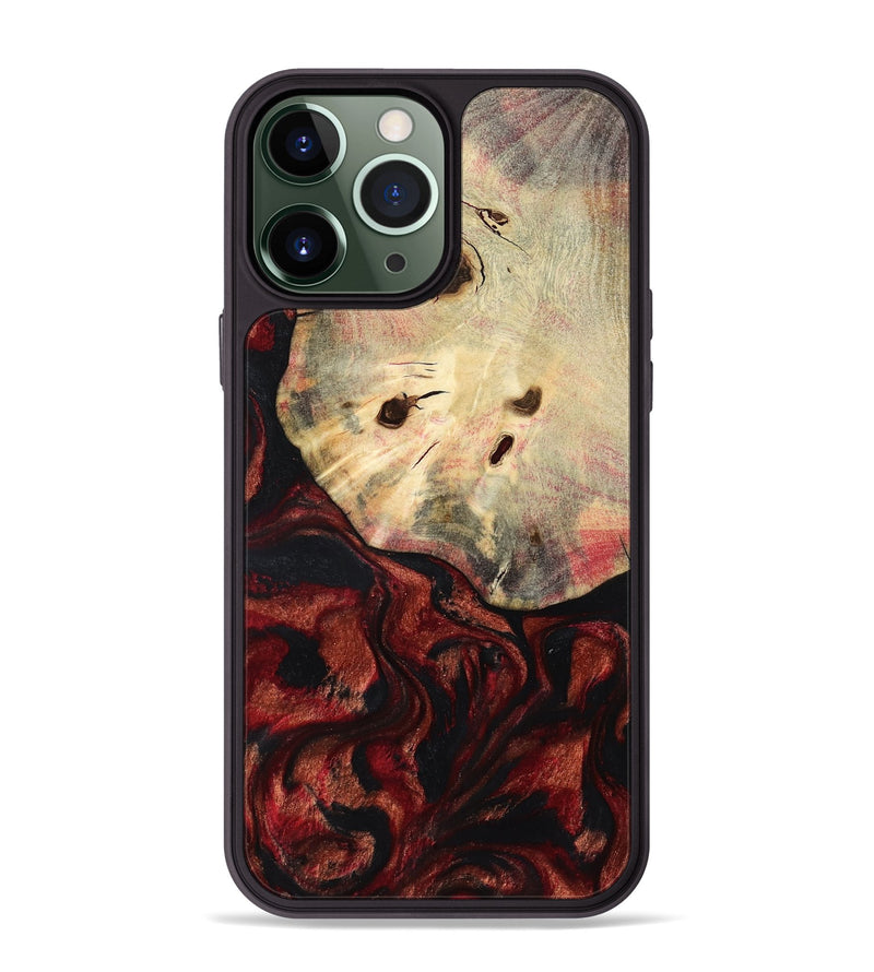 iPhone 13 Pro Max Wood Phone Case - Kason (Red, 801869)
