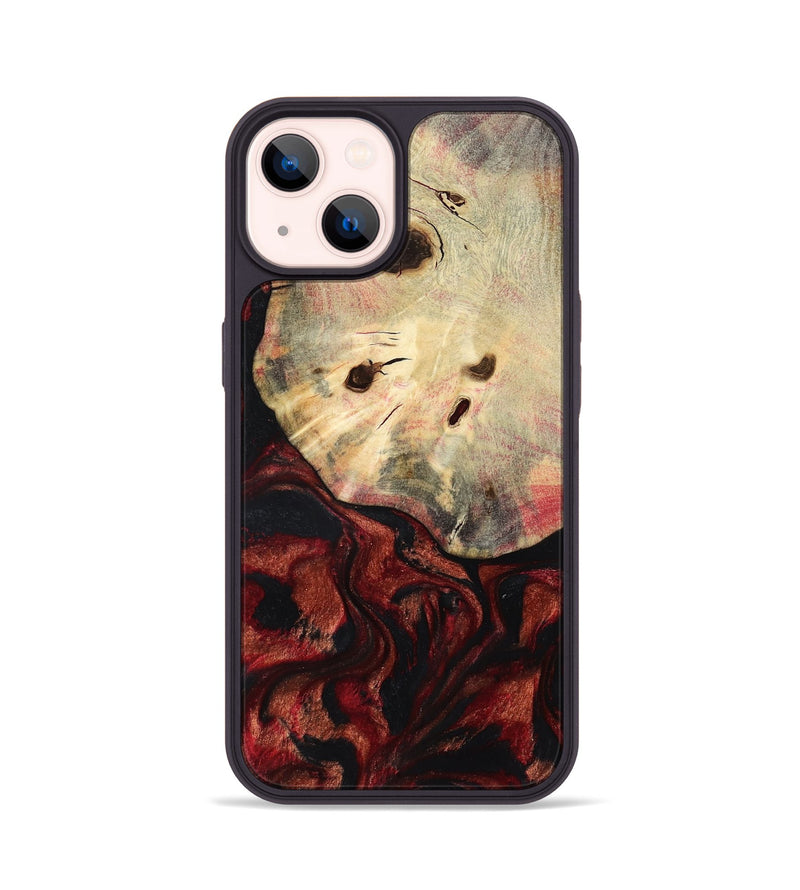 iPhone 14 Wood Phone Case - Kason (Red, 801869)