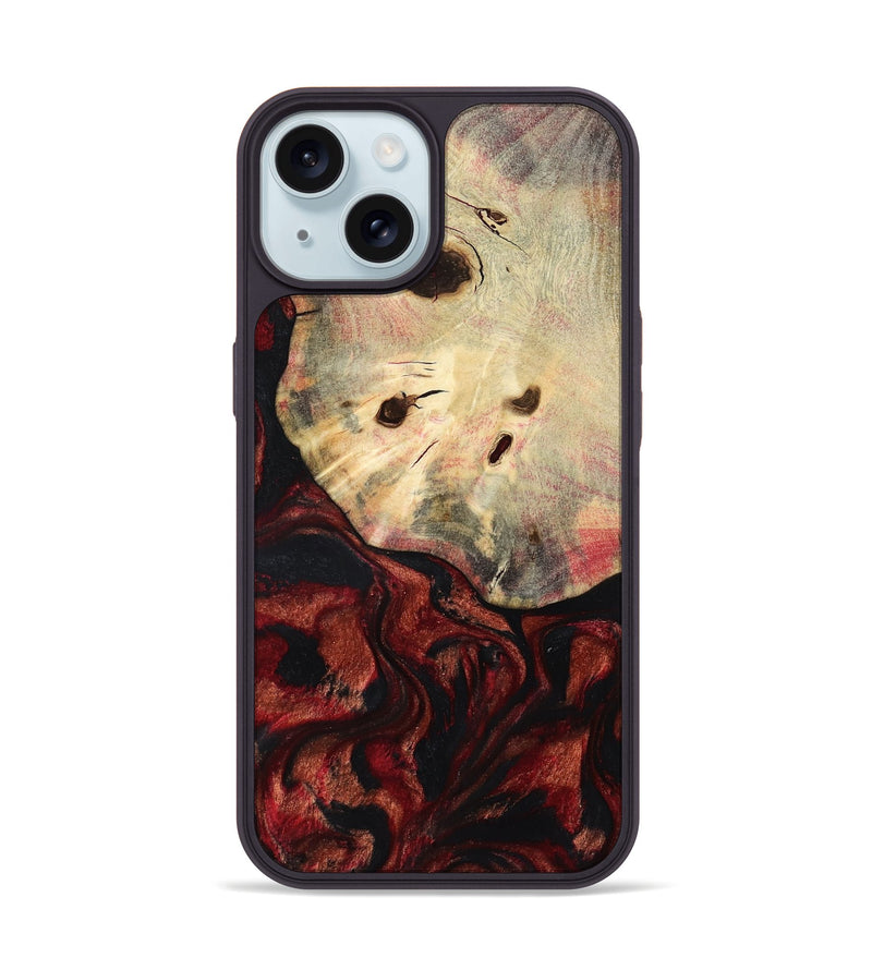 iPhone 15 Wood Phone Case - Kason (Red, 801869)