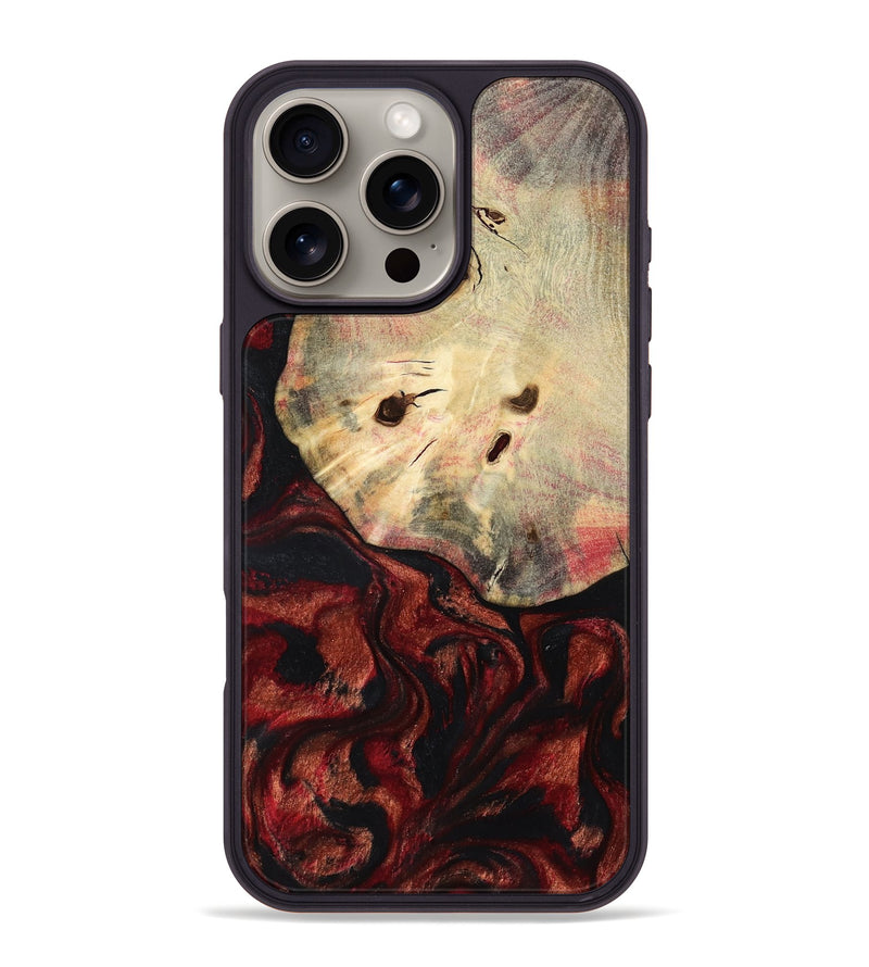 iPhone 16 Pro Max Wood Phone Case - Kason (Red, 801869)