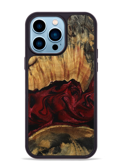 iPhone 14 Pro Max Wood Phone Case - Nellie (Red, 801870)