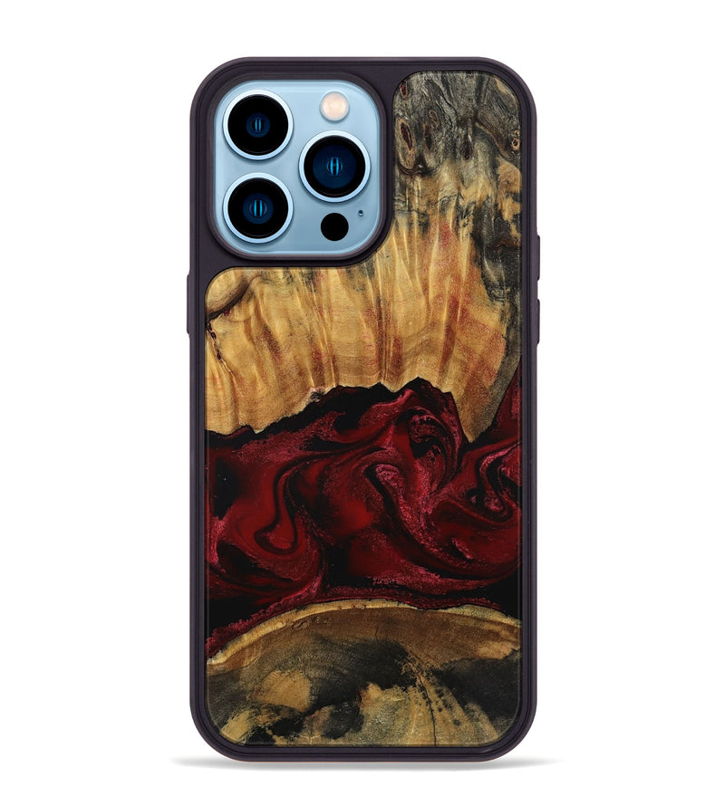 iPhone 14 Pro Max Wood Phone Case - Nellie (Red, 801870)
