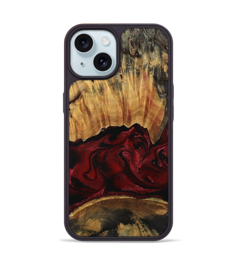 iPhone 15 Wood Phone Case - Nellie (Red, 801870)