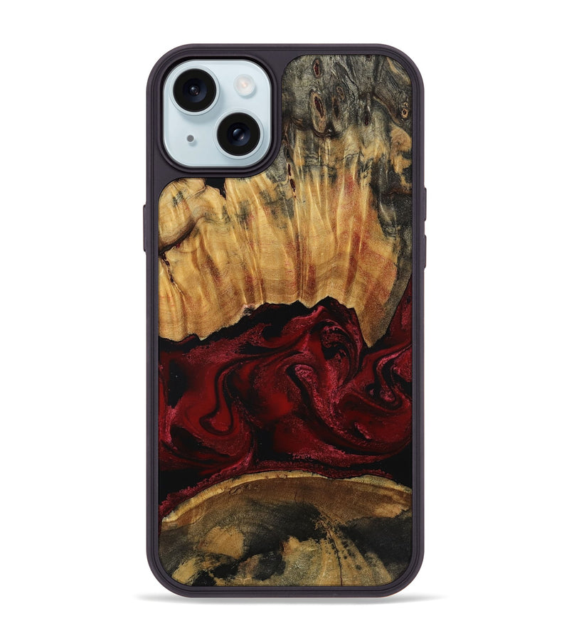 iPhone 15 Plus Wood Phone Case - Nellie (Red, 801870)