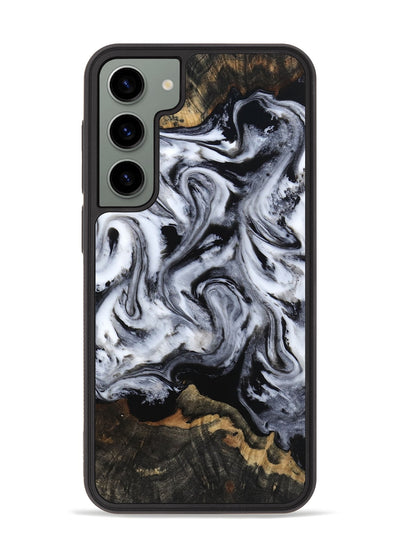 Galaxy S23 Plus Wood Phone Case - Tressie (Black & White, 801871)