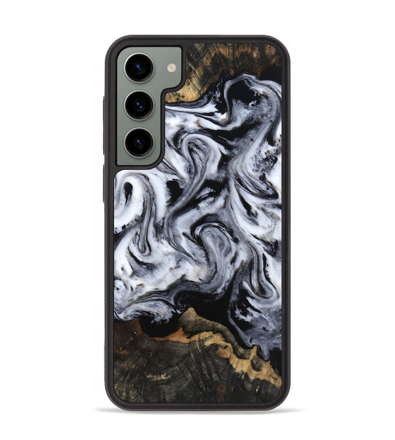 Galaxy S23 Plus Wood Phone Case - Tressie (Black & White, 801871)