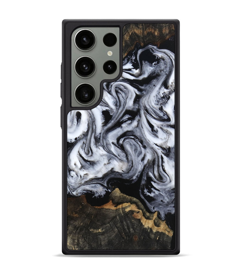 Galaxy S24 Ultra Wood Phone Case - Tressie (Black & White, 801871)