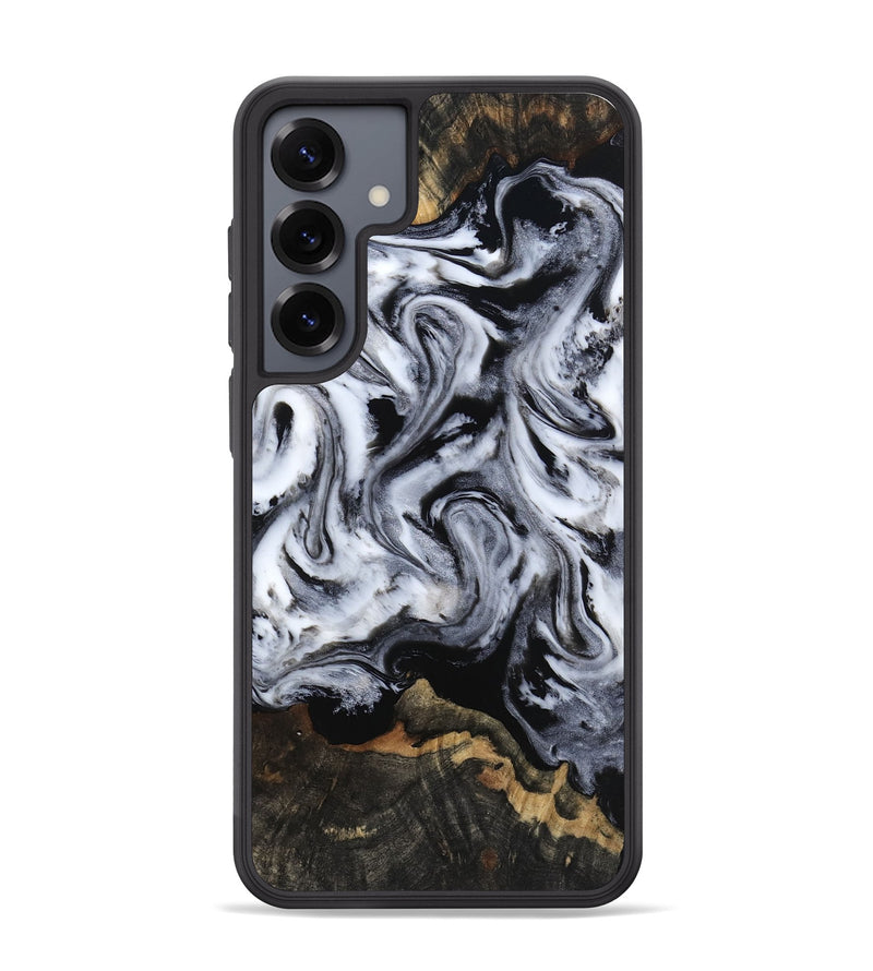 Galaxy S25 Plus Wood Phone Case - Tressie (Black & White, 801871)