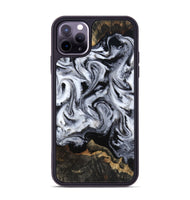 iPhone 11 Pro Max Wood Phone Case - Tressie (Black & White, 801871)