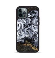iPhone 12 Pro Wood Phone Case - Tressie (Black & White, 801871)