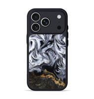 iPhone 17 Pro Wood Phone Case - Tressie (Black & White, 801871)