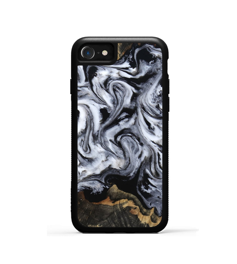 iPhone SE Wood Phone Case - Tressie (Black & White, 801871)