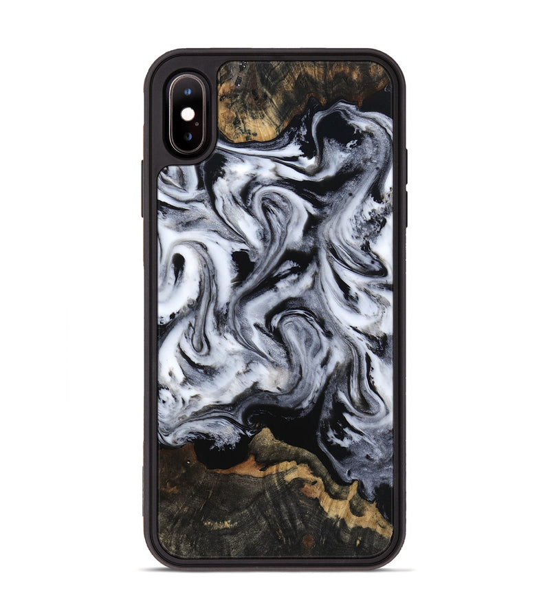 iPhone Xs Max Wood Phone Case - Tressie (Black & White, 801871)