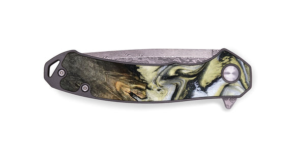 EDC Wood Pocket Knife - Ocean (Black & White, 801872)