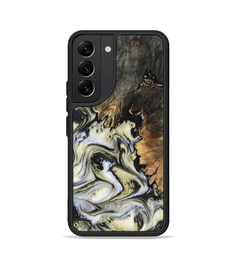 Galaxy S22 Wood Phone Case - Ocean (Black & White, 801872)