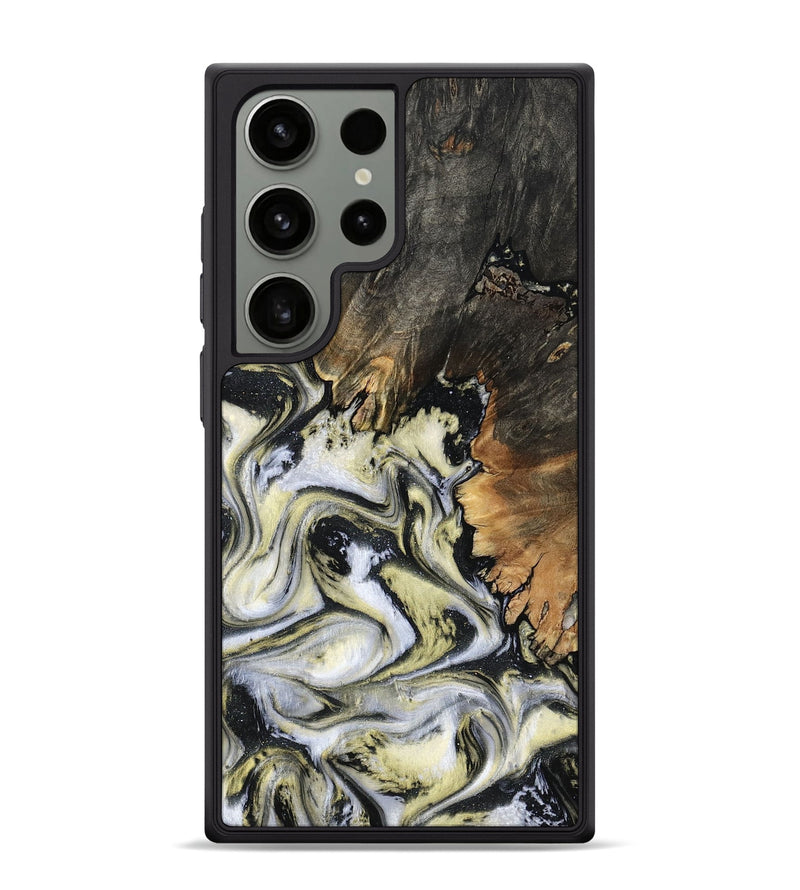 Galaxy S24 Ultra Wood Phone Case - Ocean (Black & White, 801872)