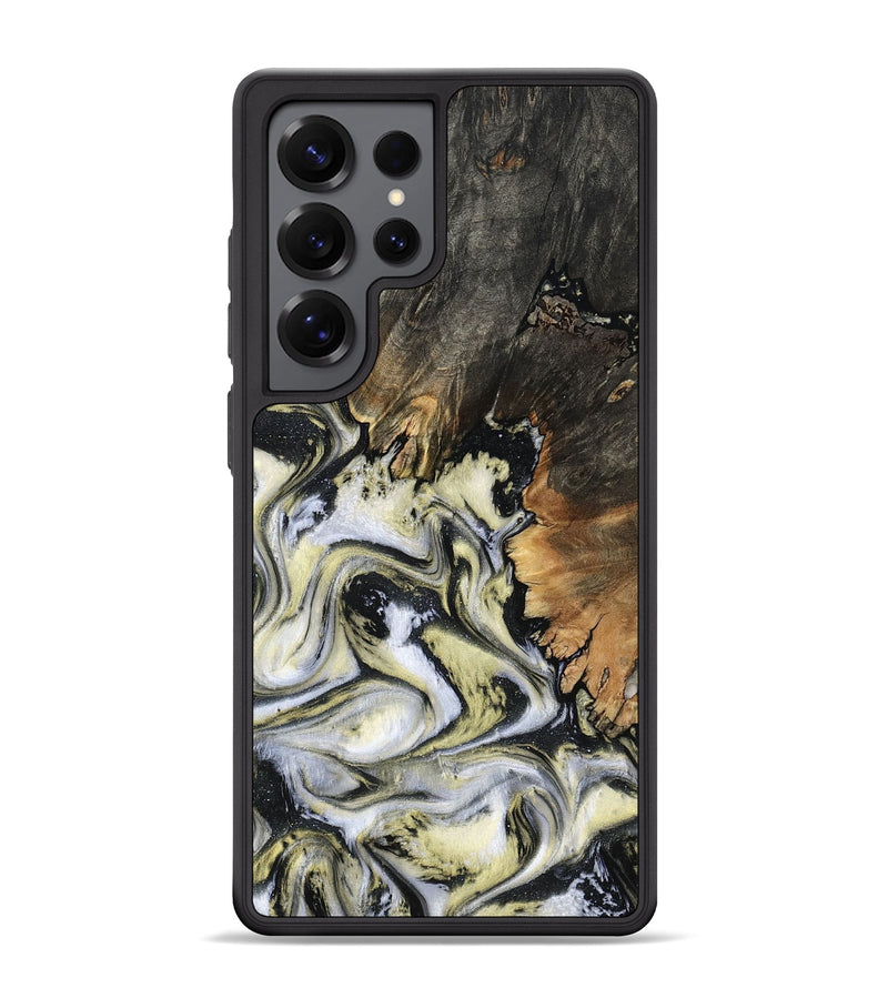 Galaxy S25 Ultra Wood Phone Case - Ocean (Black & White, 801872)