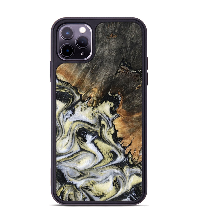 iPhone 11 Pro Max Wood Phone Case - Ocean (Black & White, 801872)