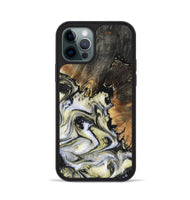 iPhone 12 Pro Wood Phone Case - Ocean (Black & White, 801872)