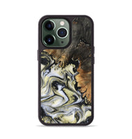 iPhone 13 Pro Wood Phone Case - Ocean (Black & White, 801872)