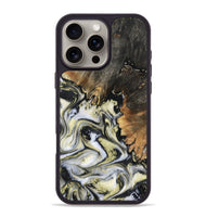 iPhone 16 Pro Max Wood Phone Case - Ocean (Black & White, 801872)