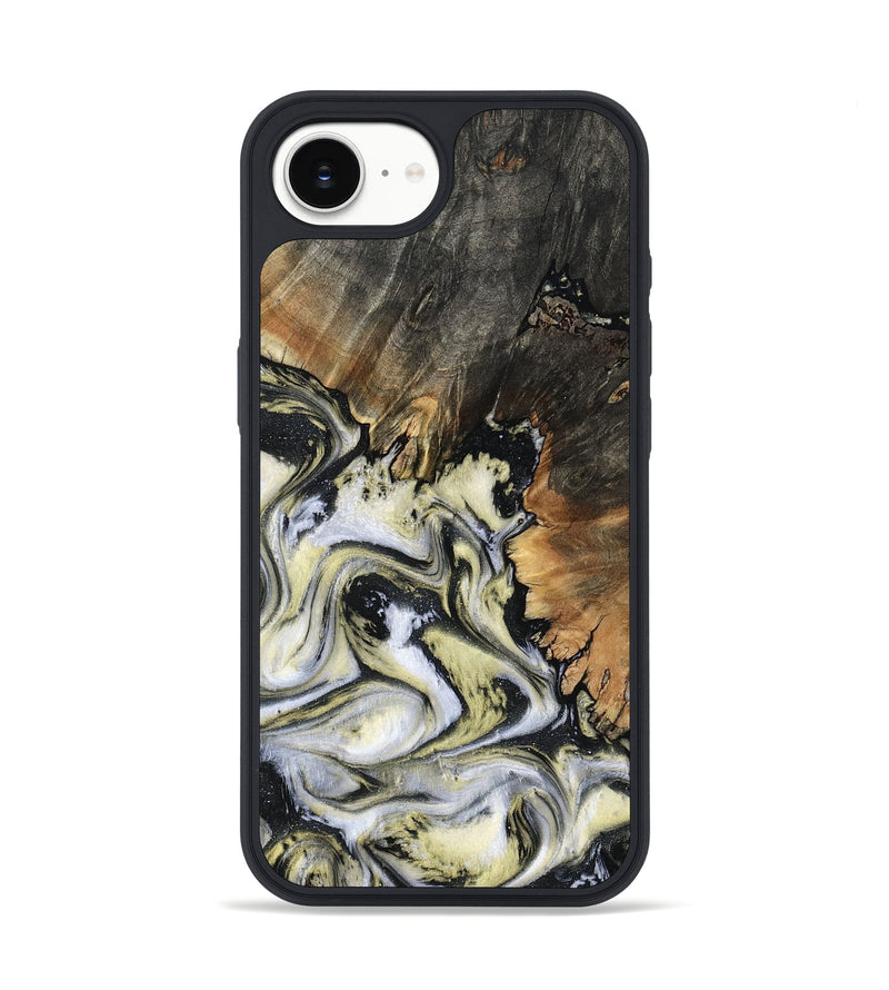iPhone 16e Wood Phone Case - Ocean (Black & White, 801872)