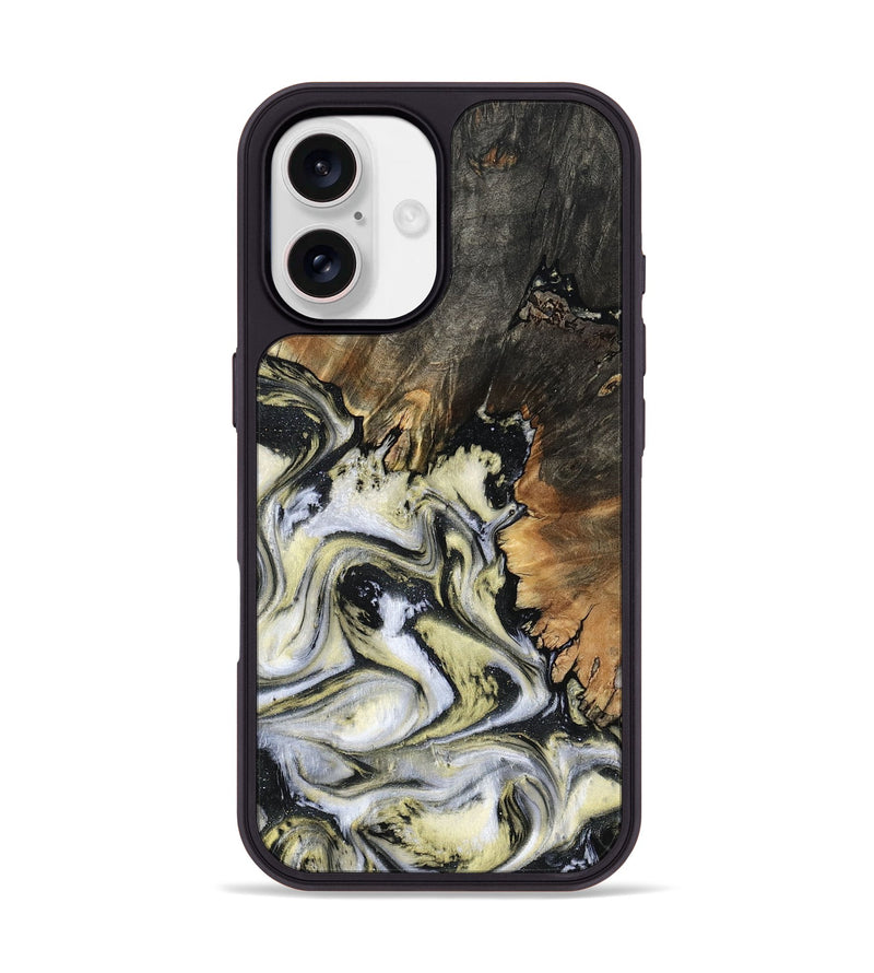 iPhone 17 Wood Phone Case - Ocean (Black & White, 801872)