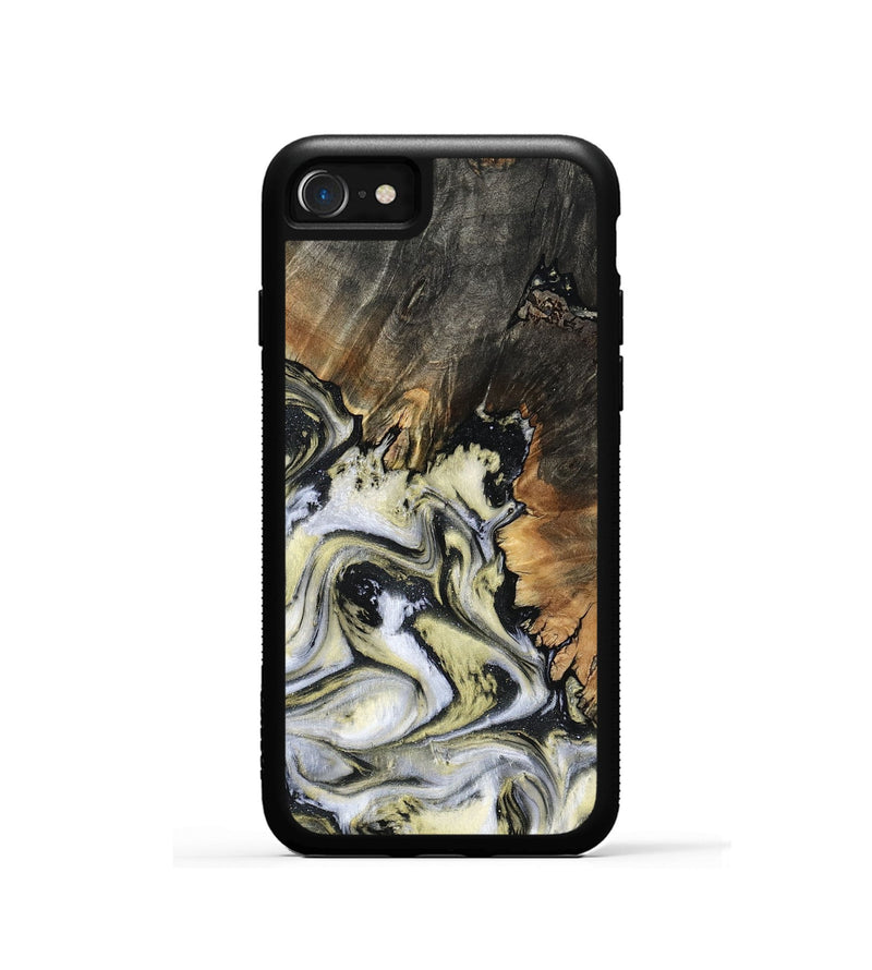 iPhone SE Wood Phone Case - Ocean (Black & White, 801872)