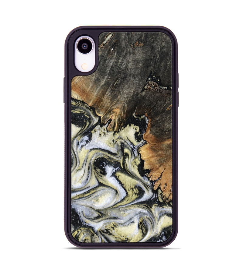 iPhone Xr Wood Phone Case - Ocean (Black & White, 801872)
