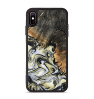 iPhone Xs Max Wood Phone Case - Ocean (Black & White, 801872)