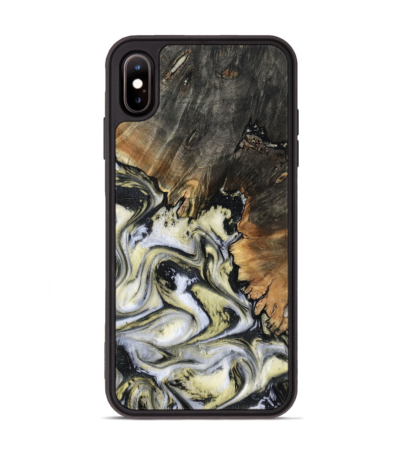 iPhone Xs Max Wood Phone Case - Ocean (Black & White, 801872)
