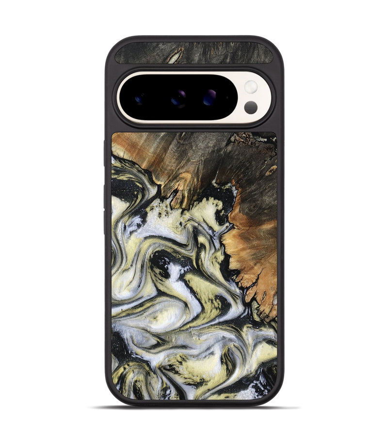 Pixel 9 Pro Wood Phone Case - Ocean (Black & White, 801872)