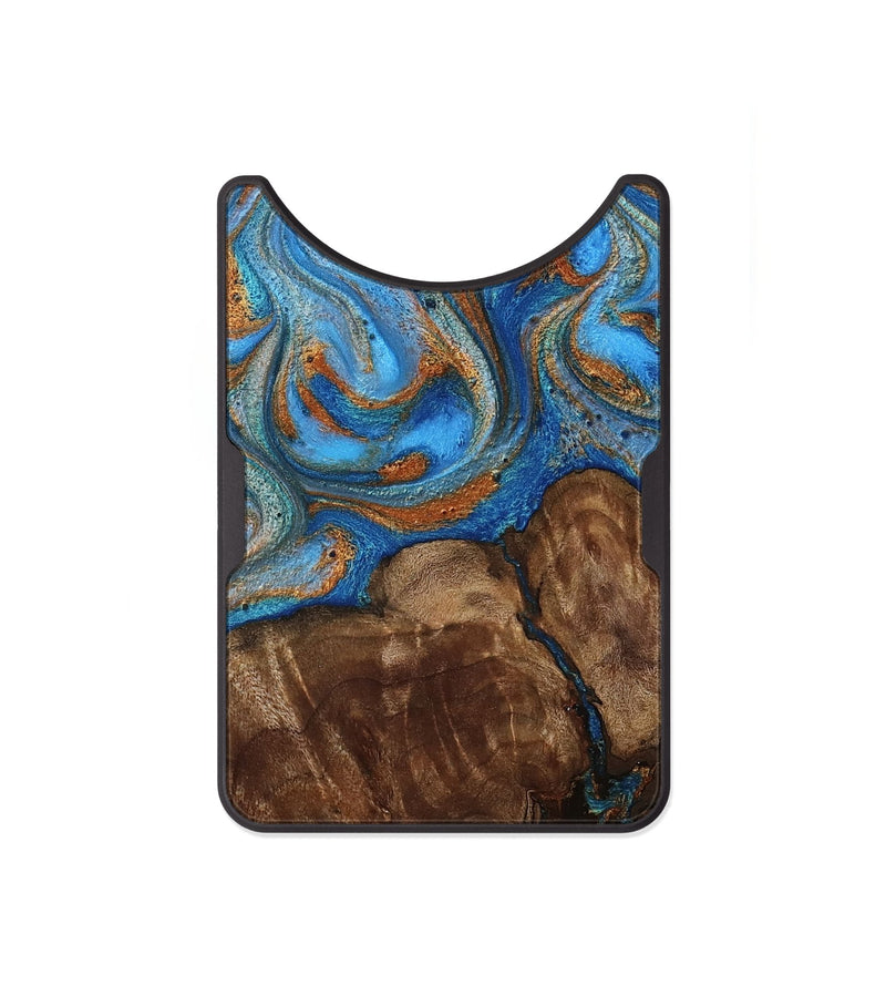 Alloy Wood Wallet - Gertie (Teal & Gold, 801883)