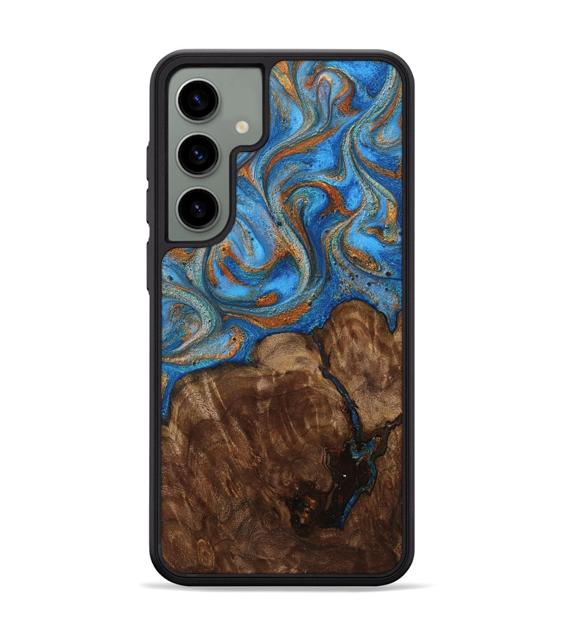 Galaxy S24 Plus Wood Phone Case - Gertie (Teal & Gold, 801883)