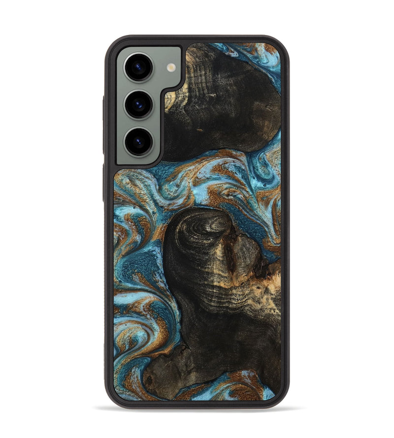 Galaxy S23 Plus Wood Phone Case - Maddie (Teal & Gold, 801884)
