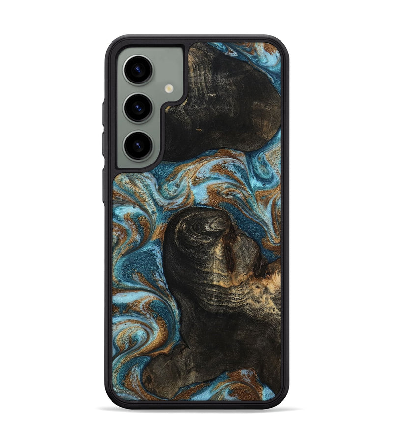 Galaxy S24 Plus Wood Phone Case - Maddie (Teal & Gold, 801884)