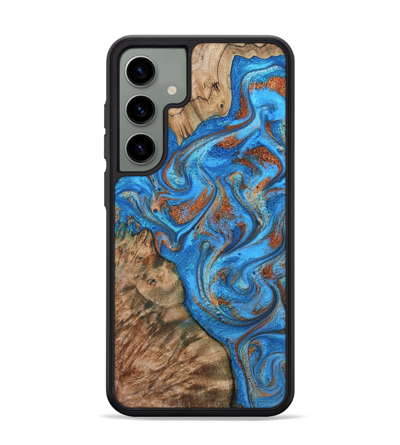 Galaxy S24 Plus Wood Phone Case - Teressa (Teal & Gold, 801885)