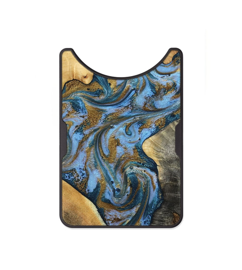 Alloy Wood Wallet - Huey (Teal & Gold, 801887)