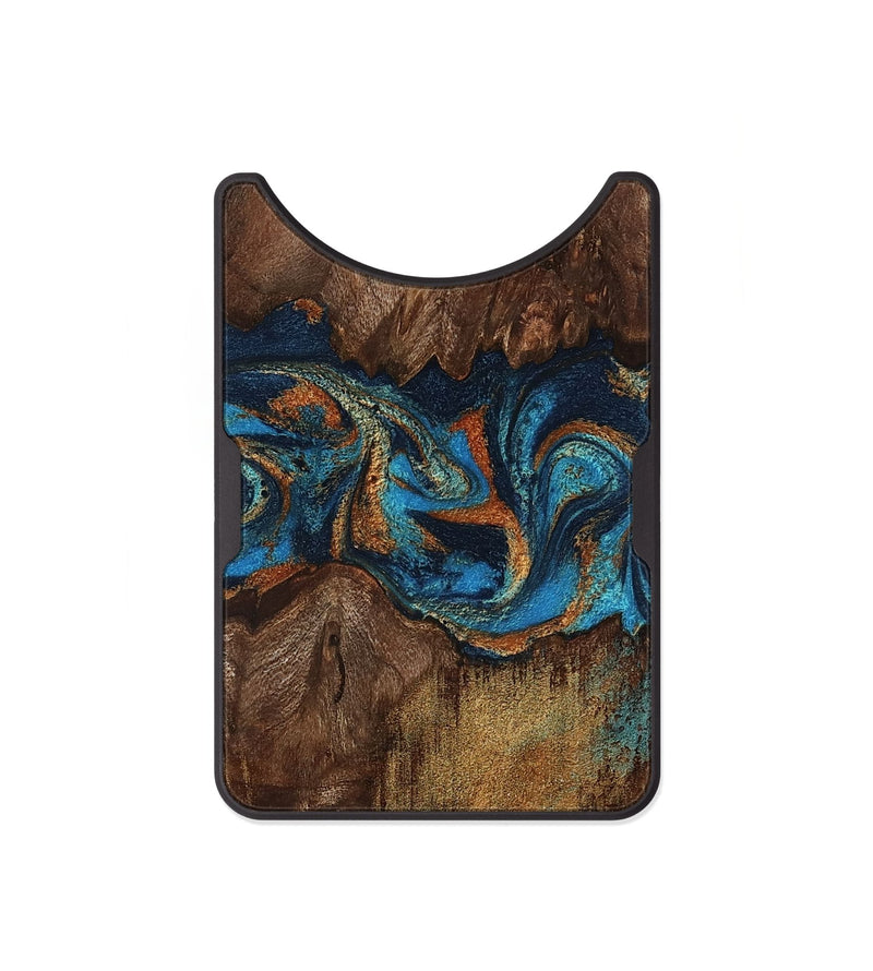 Alloy Wood Wallet - Marion (Teal & Gold, 801889)
