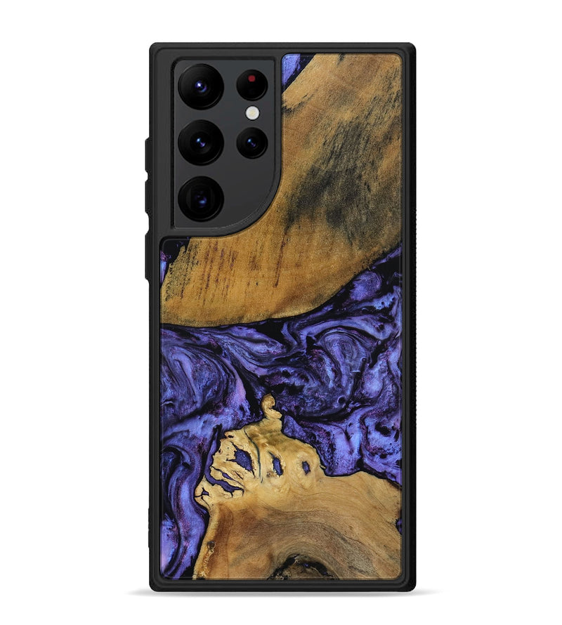 Galaxy S22 Ultra Wood Phone Case - Connie (Purple, 801890)