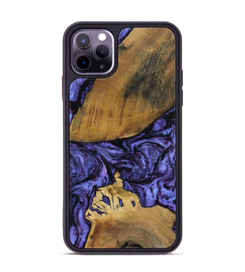 iPhone 11 Pro Max Wood Phone Case - Connie (Purple, 801890)