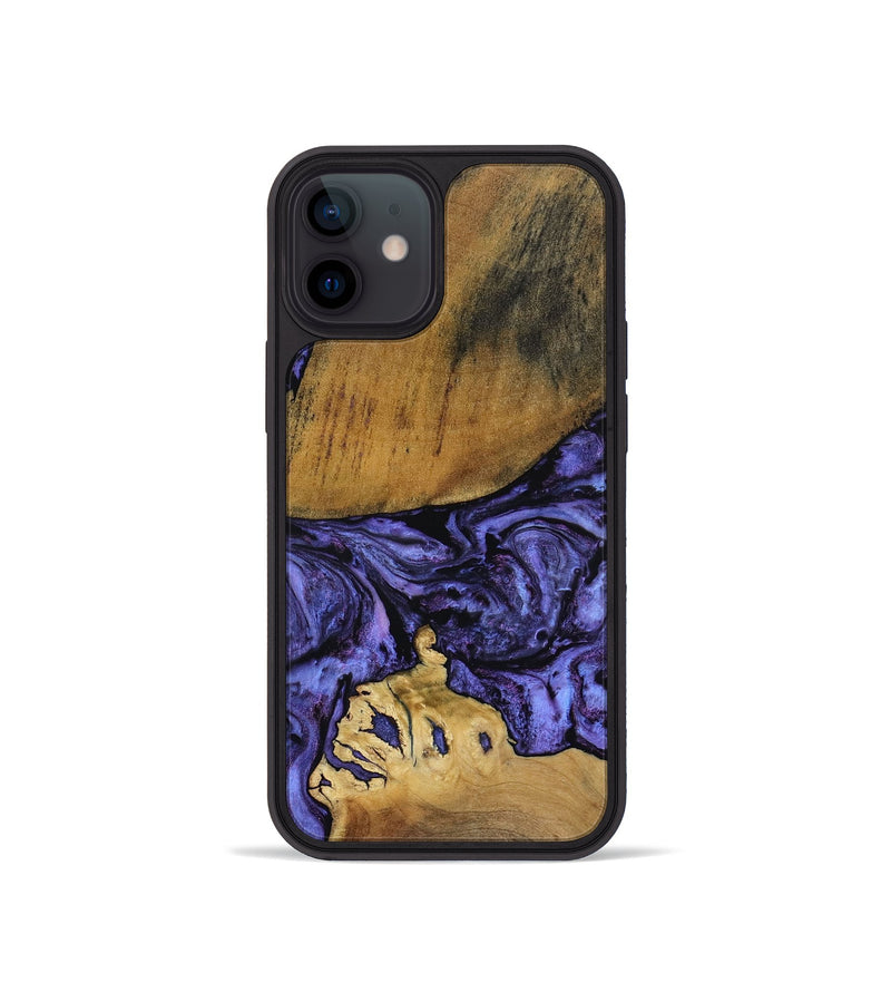 iPhone 12 mini Wood Phone Case - Connie (Purple, 801890)