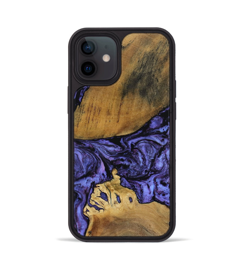 iPhone 12 Wood Phone Case - Connie (Purple, 801890)