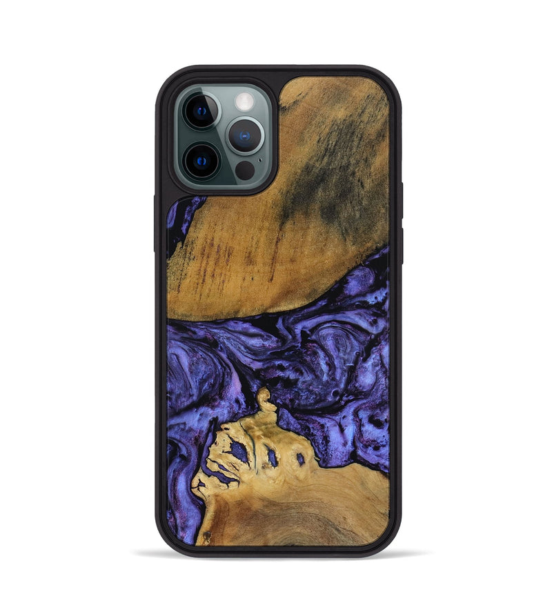 iPhone 12 Pro Wood Phone Case - Connie (Purple, 801890)