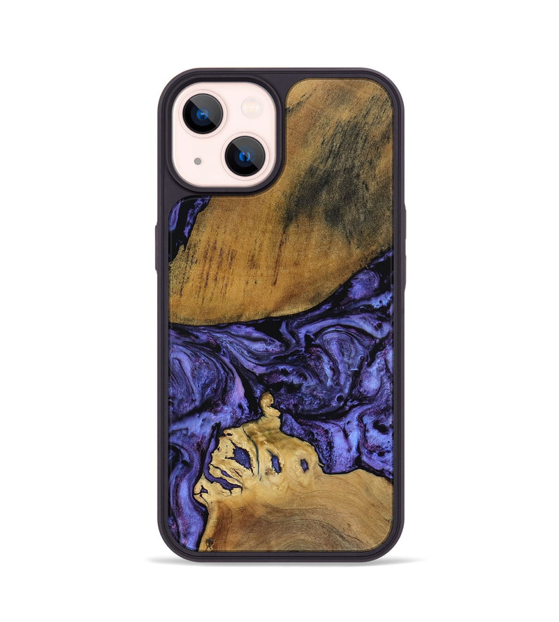 iPhone 14 Wood Phone Case - Connie (Purple, 801890)